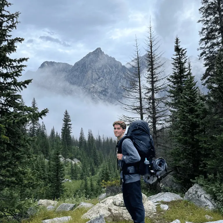 Skiing in fresh powder