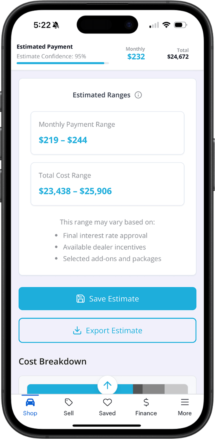 Finance customization screenshot 3